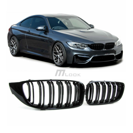 Dvigubos priekinės grotelės skirtos BMW F32/F33/F36/F80/F82