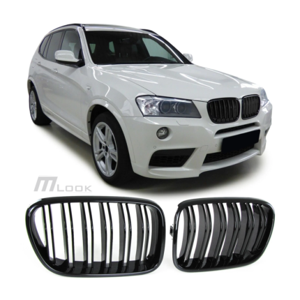 Dvigubos priekinės grotelės skirtos BMW F25 PRELCI